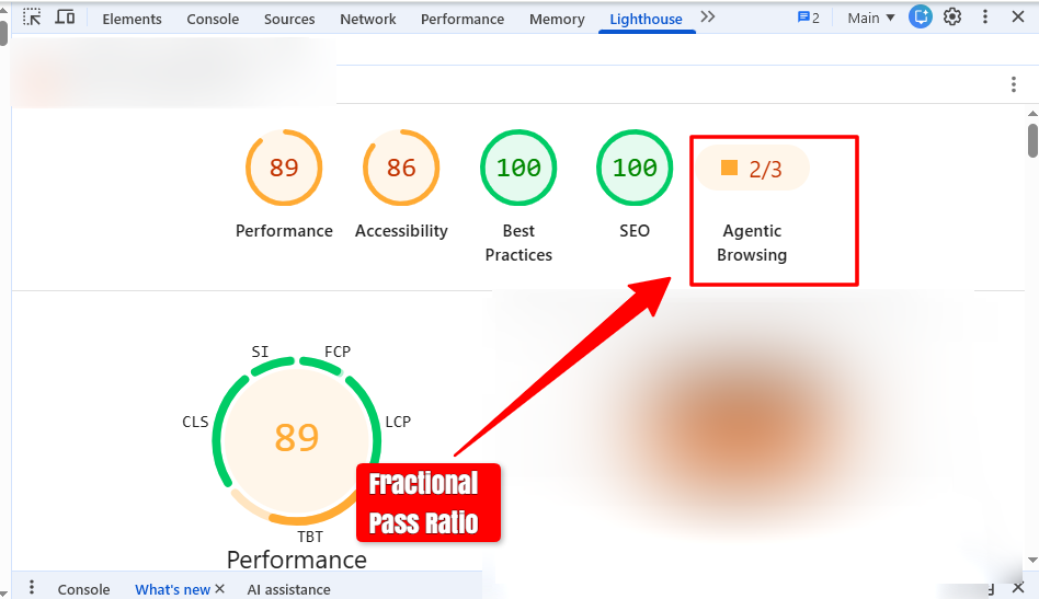 Agentic Browsing Results in Fractional Ratio