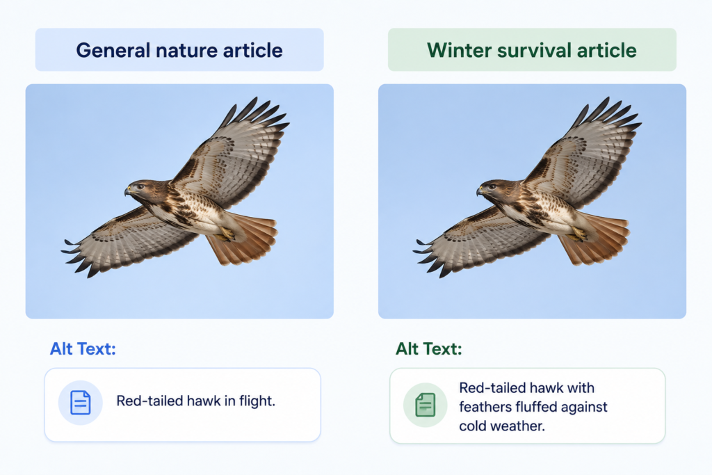 Image showing why to add a different alt test for same image