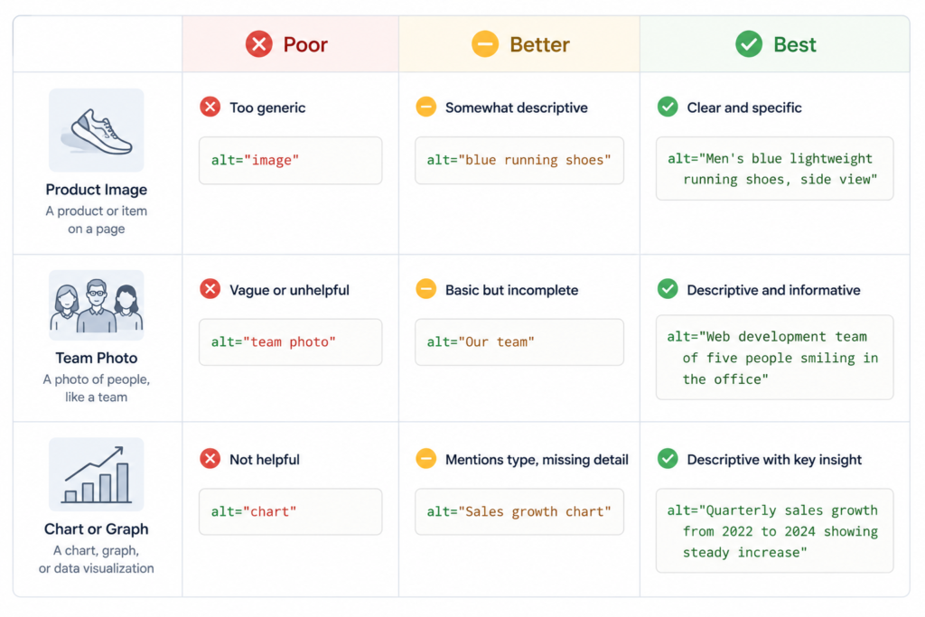 Examples of Alt Text for Accessibility