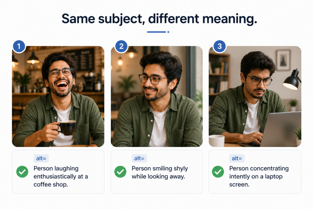 Image Alt Text captures emotion and intent