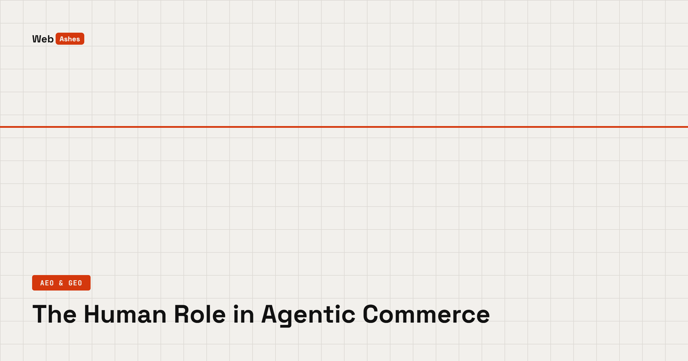 Human Role in Agentic Commerce Blog by WebAshes