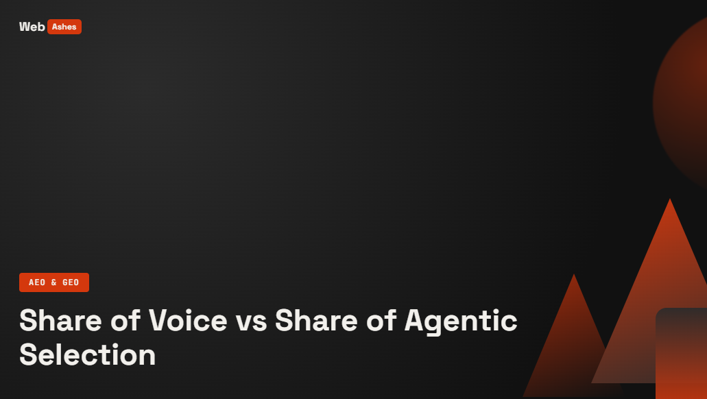 Share of Voice vs Share of Agentic Selection
